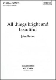 All Things Bright and Beautiful Unison/Two-Part choral sheet music cover Thumbnail